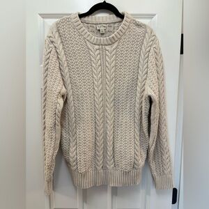 J. Crew Women's Cream Cable Knit Sweater